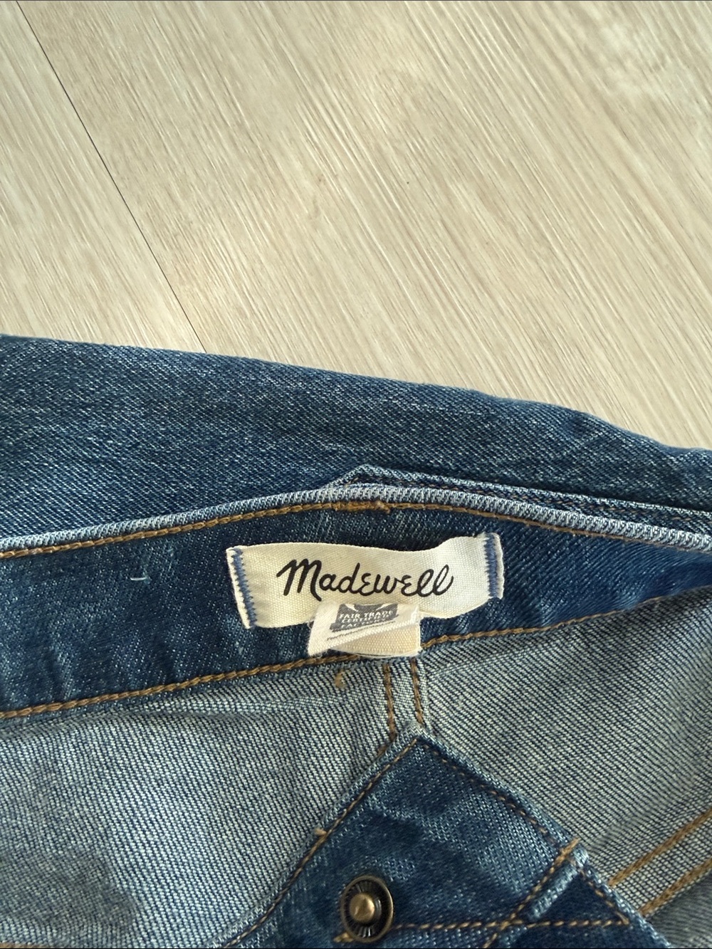 Madewell Dark Blue Wide-Leg Jeans - Picture 3 of 6